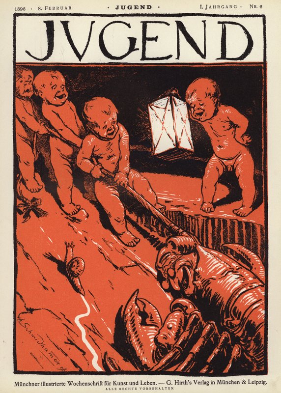 Titulní ilustrace časopisu Jugend od German School