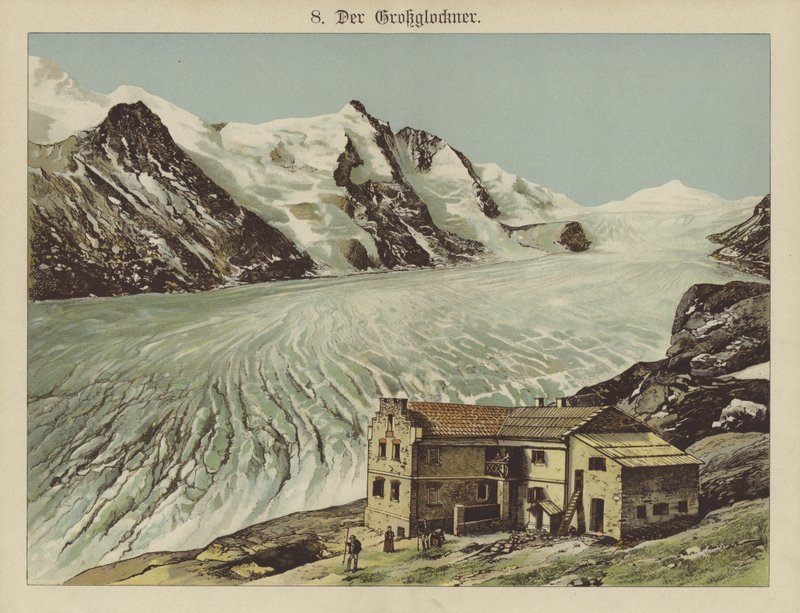 Der Grossglockner (barevné lito) od German School