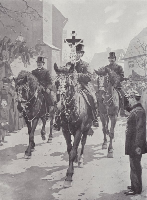 Velikonoční zvyky, Sasko (litho) od German School