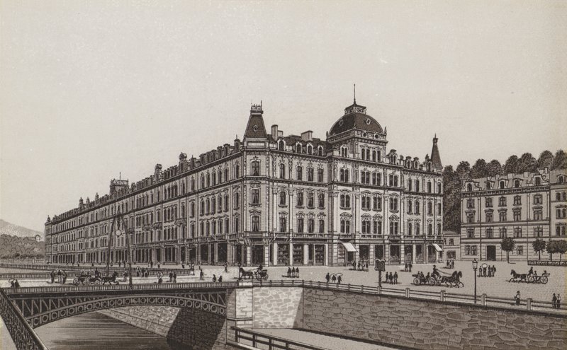Elisabethquai (litho) od German School