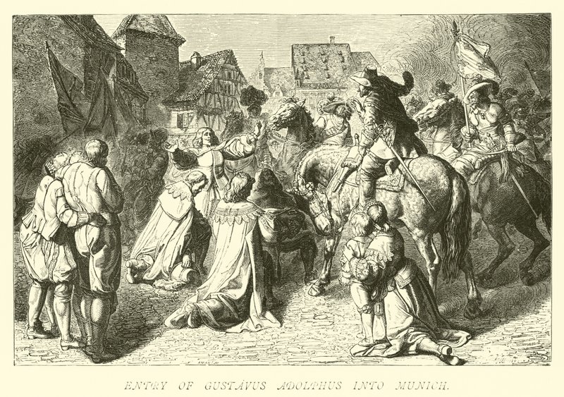 Vstup Gustava Adolpha do Mnichova od German School