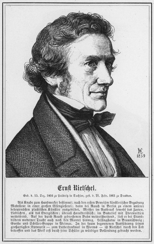 Ernst Rietschel (rytina) od German School