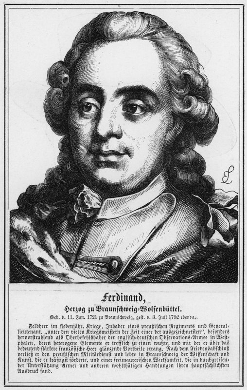 Ferdinand, vévoda z Brunswick-Wolfenbuttel (rytina) od German School
