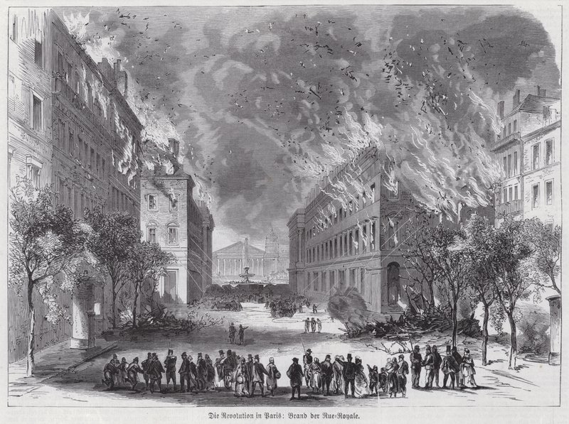 Požáry v Rue Royale, Pařížská komuna od German School