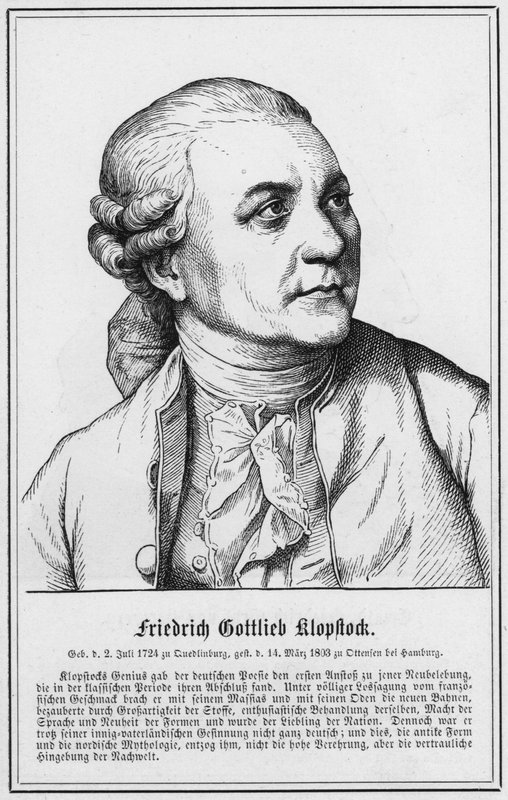 Friedrich Gottlieb Klopstock (rytina) od German School