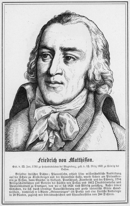 Friedrich von Matthisson (rytina) od German School