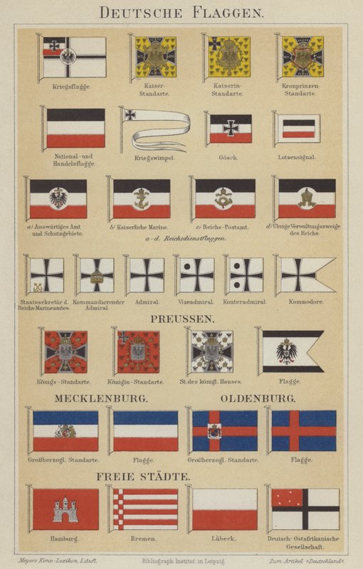 Německé vlajky (barva litho) od German School