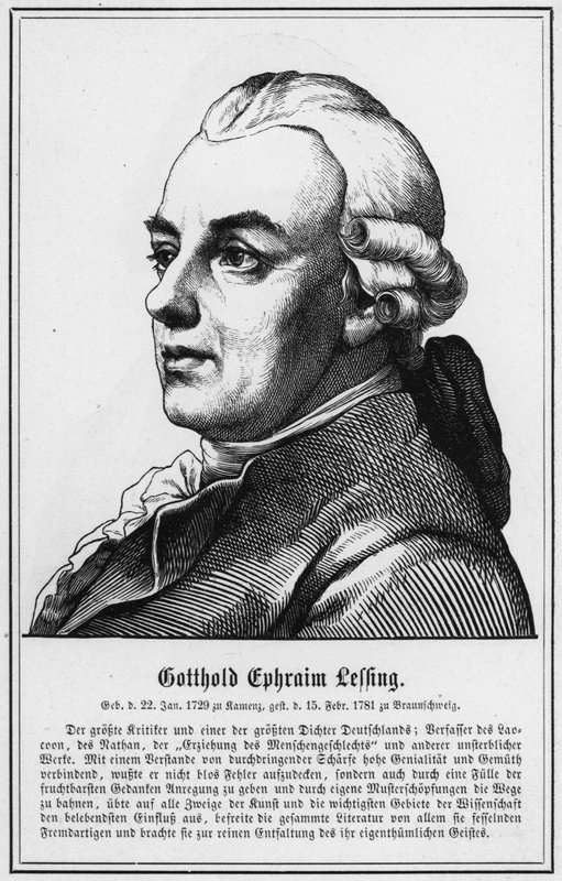 Gotthold Ephraim Lessing (rytina) od German School
