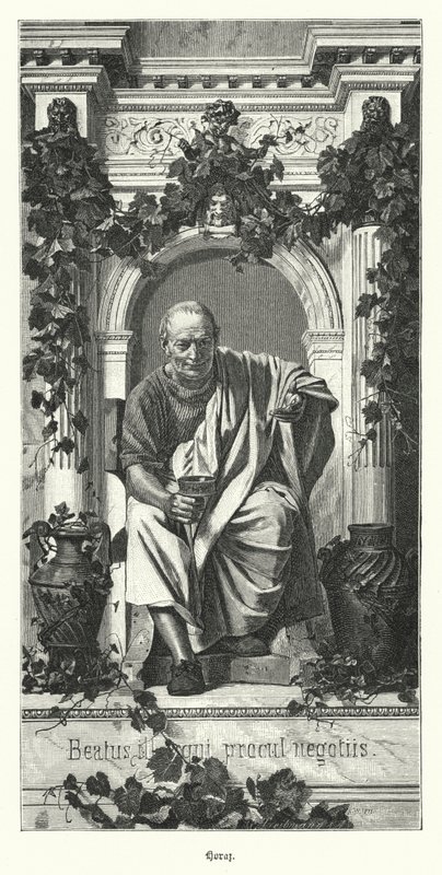 Horace, římský básník (rytina) od German School