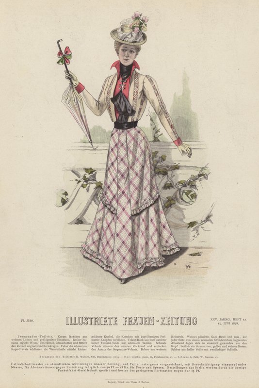 Ilustrace pro Illustrirte Frauen-Zeitung (barevné lito) od German School