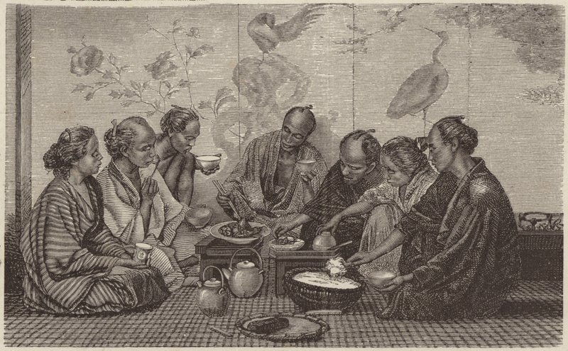 Japonské jídlo (rytina) od German School