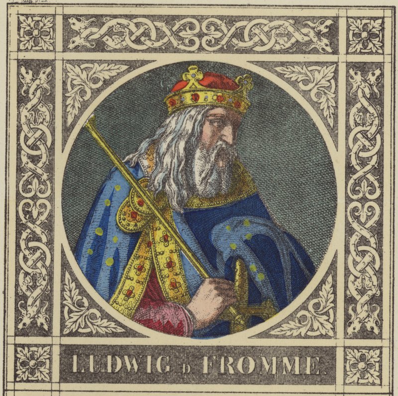 Ludwig D Fromme, 814-840 (barevná rytina) od German School