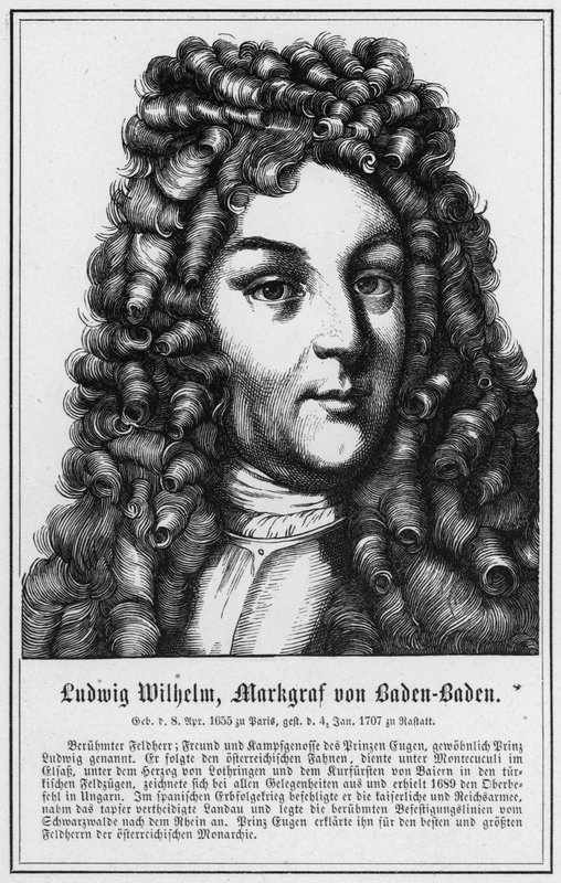Ludwig Wilhelm, markrabě Baden-Baden (rytina) od German School