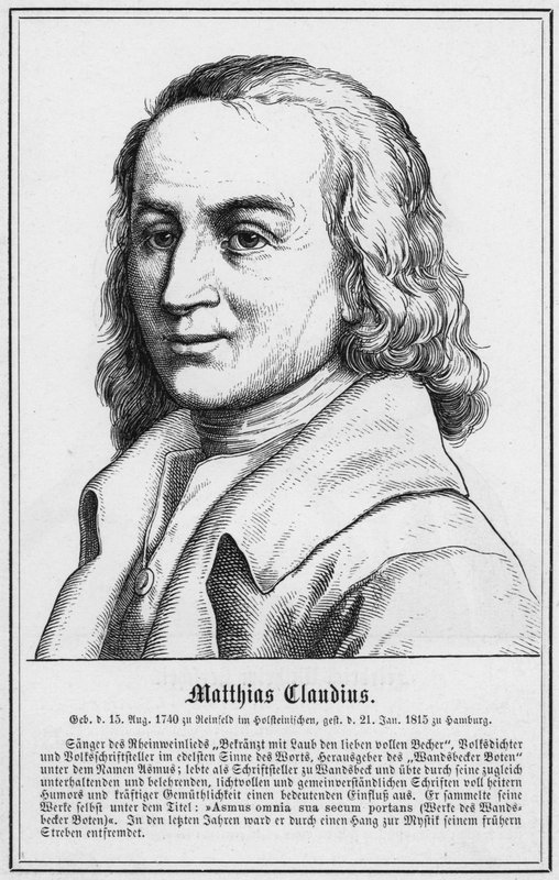 Matthias Claudius (rytina) od German School