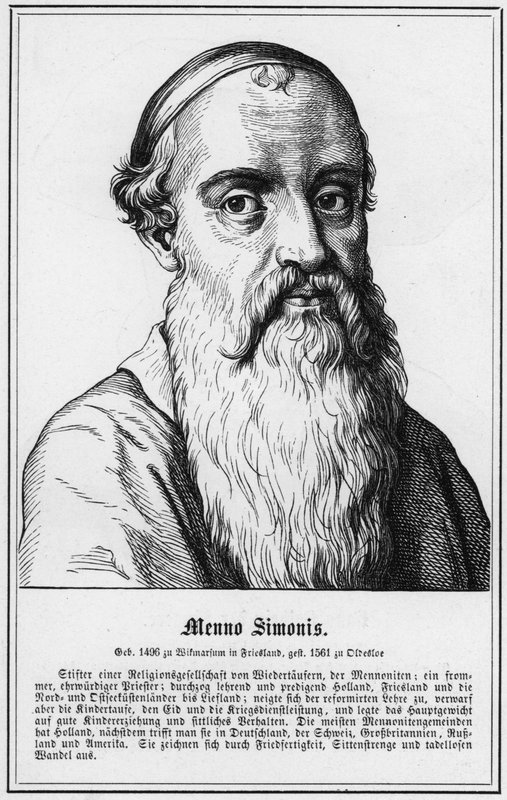 Menno Simonis (rytina) od German School