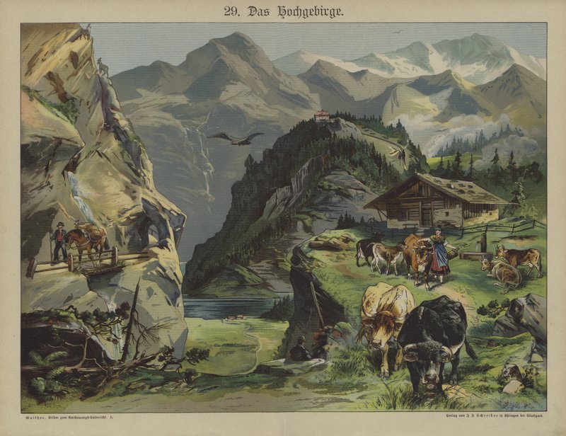 Život na horách (barevné lito) od German School