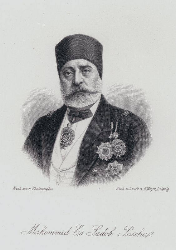 Muhammad III as-Sadiq, Bey of Tunis (rytina) od German School