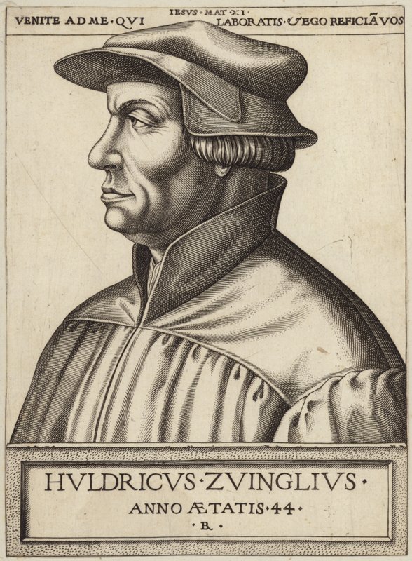Portrét Huldrycha Zwingliho od German School
