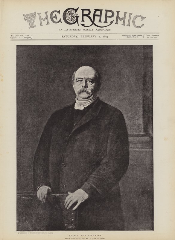 Princ von Bismarck (litho) od German School