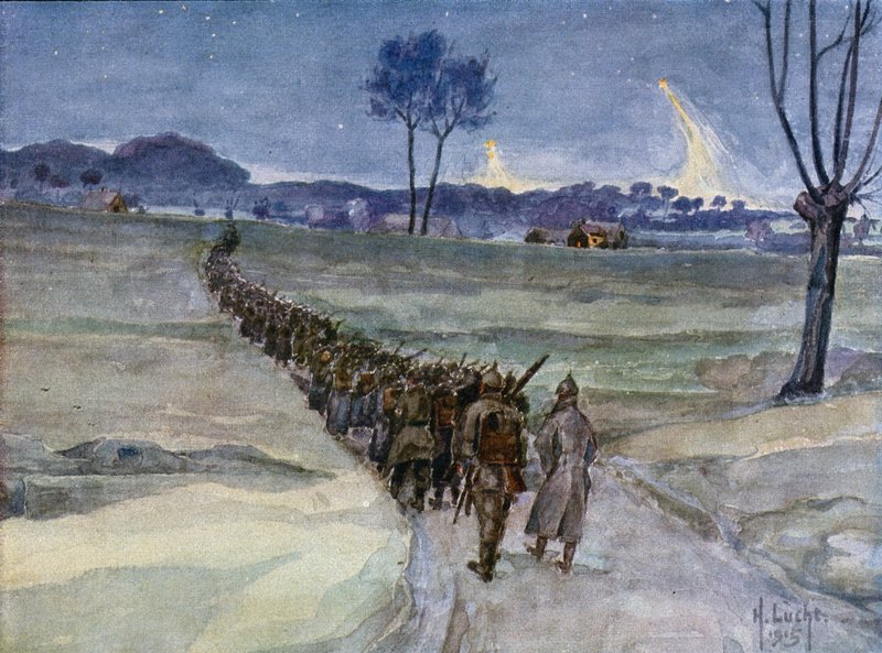 Do příkopů přicházejí náhrady, Ypres od German School