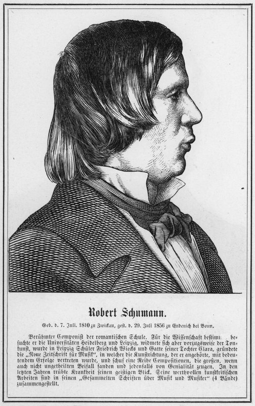 Robert Schumann (rytina) od German School
