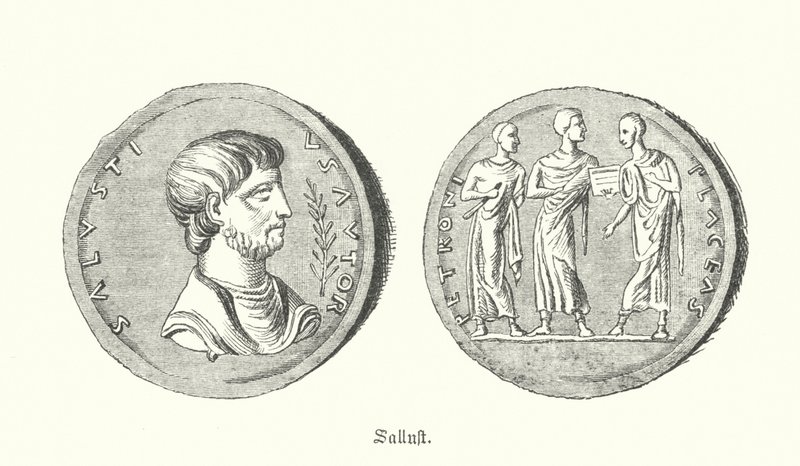 Sallust , římský historik a politik (rytina) od German School