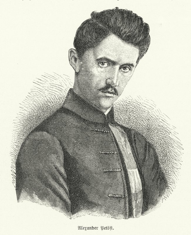 Krásný Petofi, maďarský básník (Litho) od German School