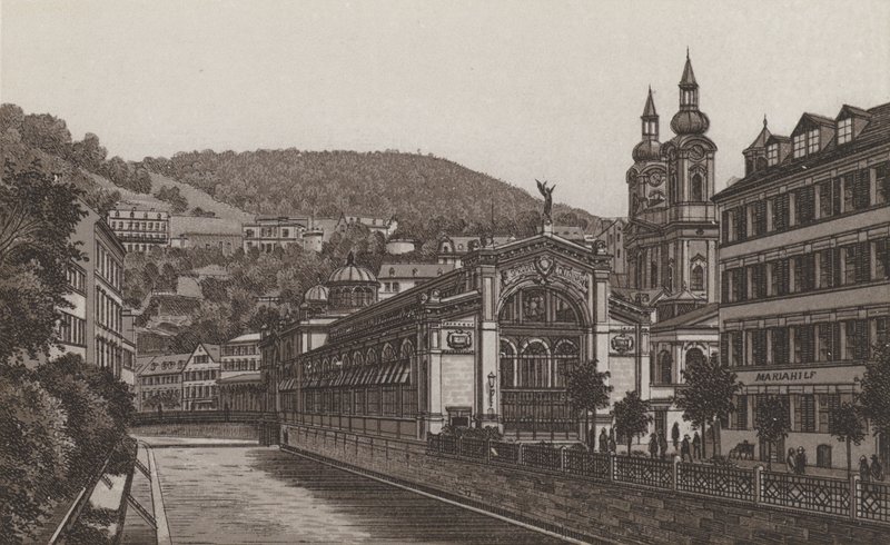 Vřídelní kolonáda (litho) od German School