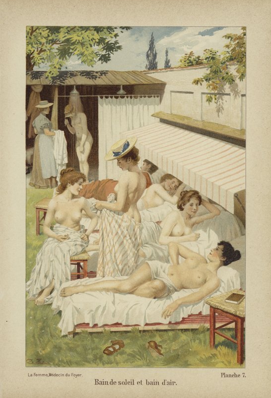 Opalování a čerstvý vzduch (barva litho) od German School