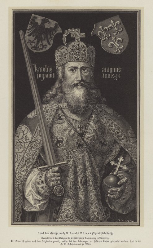 Císař Karel Veliký (rytina) od German School
