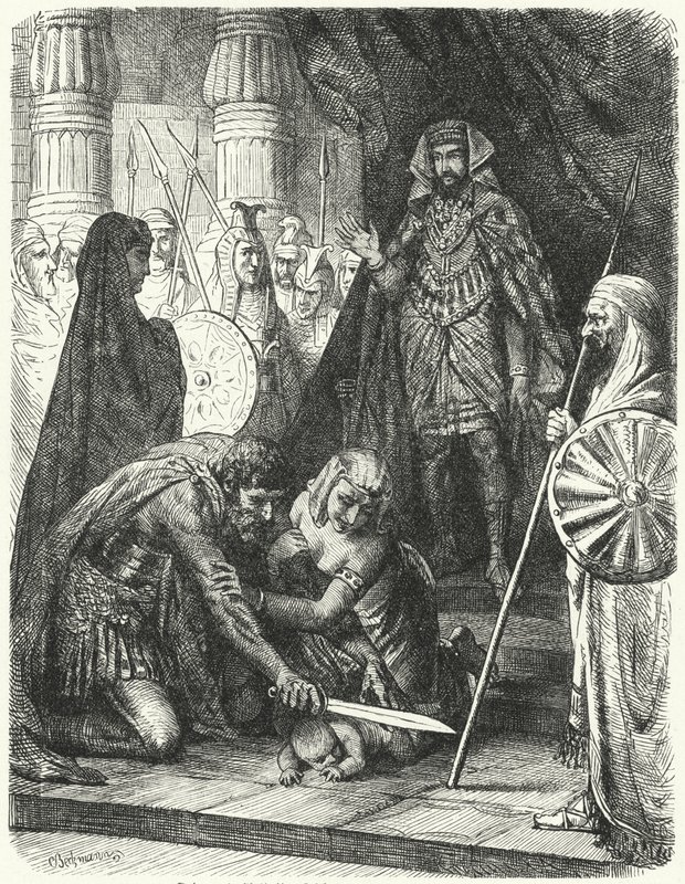 The Judgment of Solomon (rytina) od German School