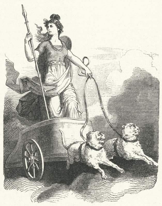 Severská bohyně Freyja (rytina) od German School