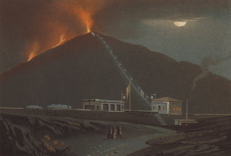 Erupce Vesuvu, 1880 od German School