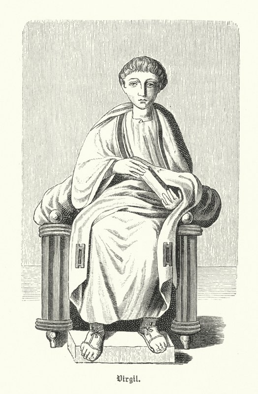 Virgil, římský básník (rytina) od German School