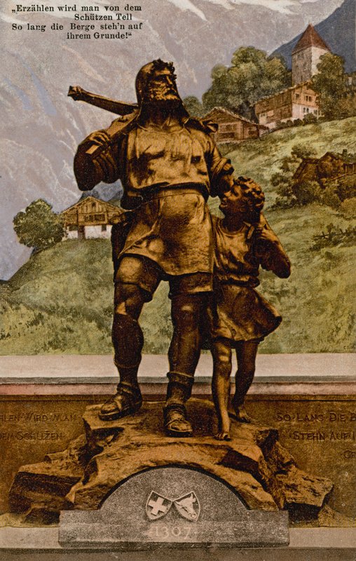 William Tell se svým synem od German School