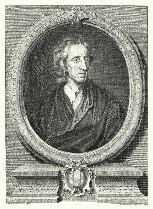 John Locke , anglický filozof (rytina) od Godfrey (after) Kneller