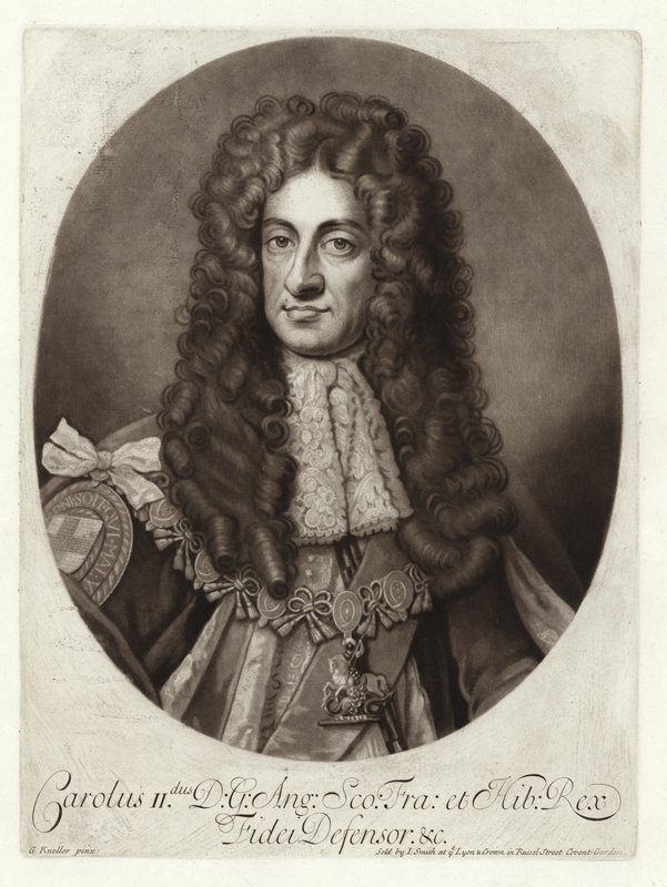 Portrét krále Karla II od Godfrey Kneller
