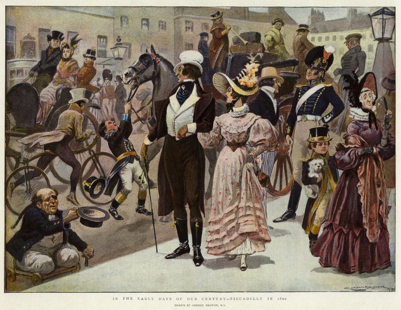 V raných dobách našeho století, Piccadilly v roce 1800 od Gordon Frederick Browne