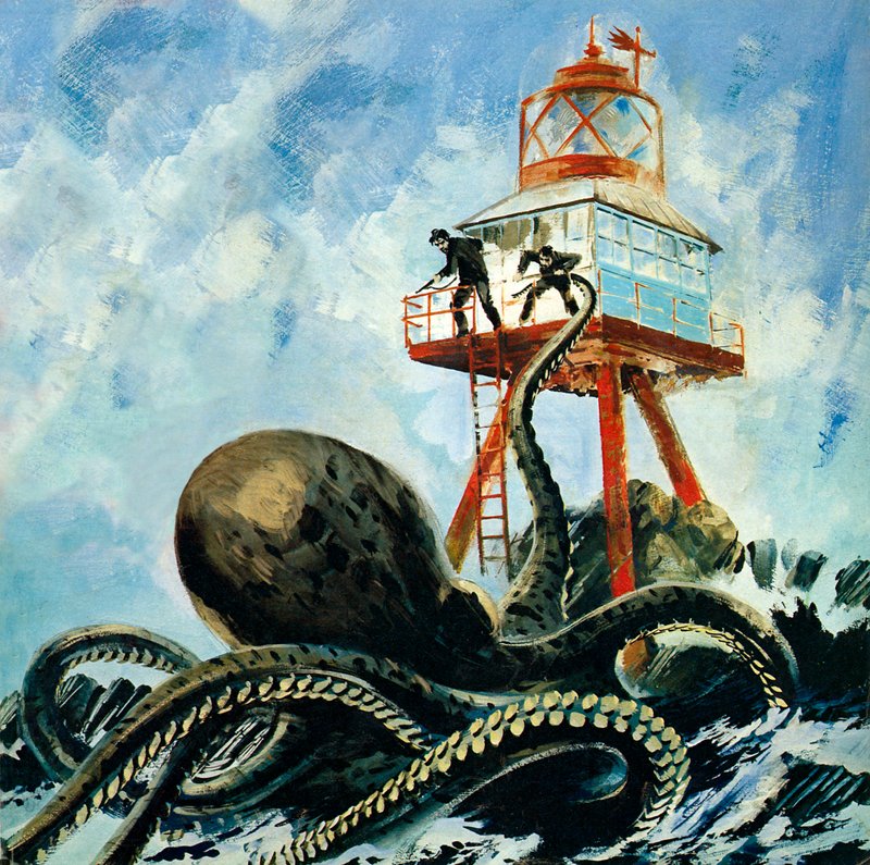 Příšera ze Serrana Cay (barevná litografie) od Graham Coton