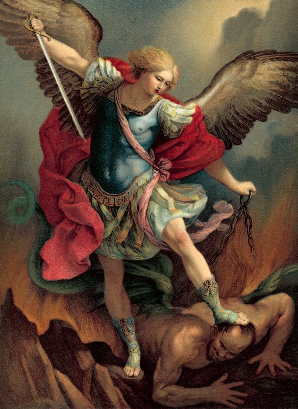 Archanděl Michael (chromolit) od Guido Reni