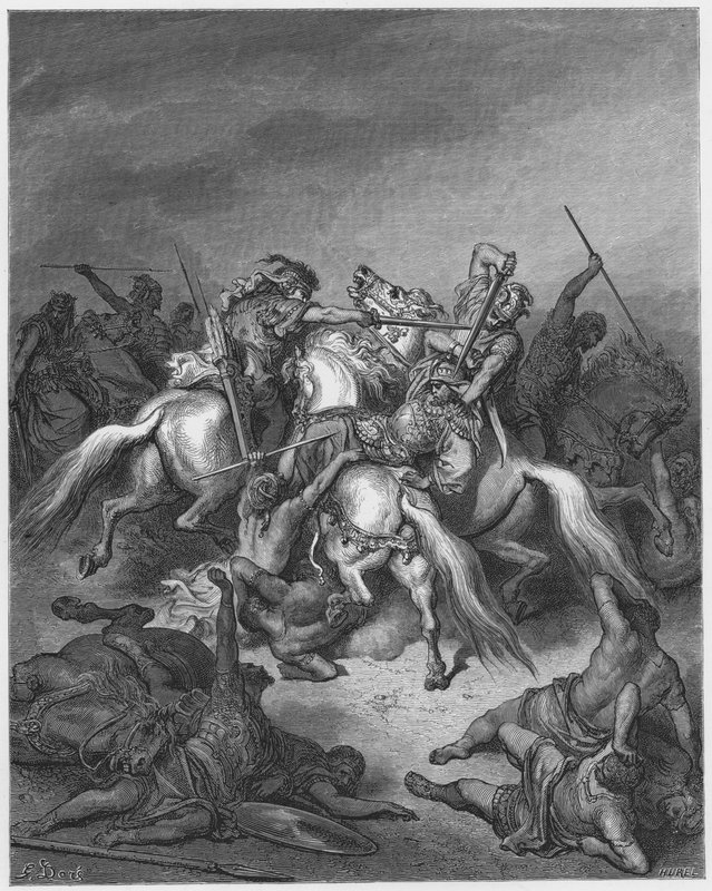 Gustave Dore Bible: Abishai zachrání život Davida od Gustave Dore