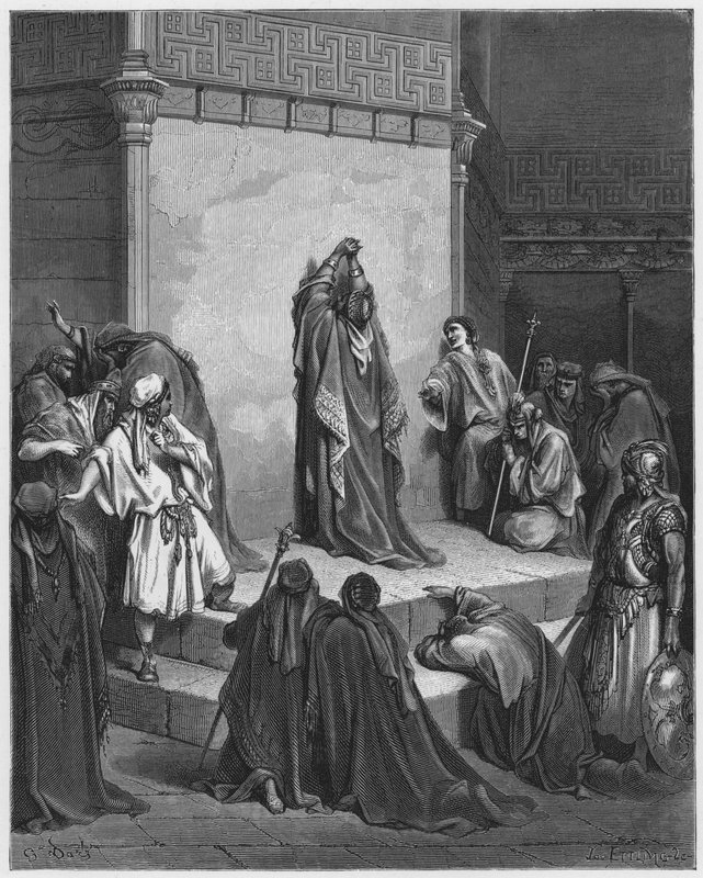Gustave Dore Bible: David truchlí nad smrtí Absolona od Gustave Dore