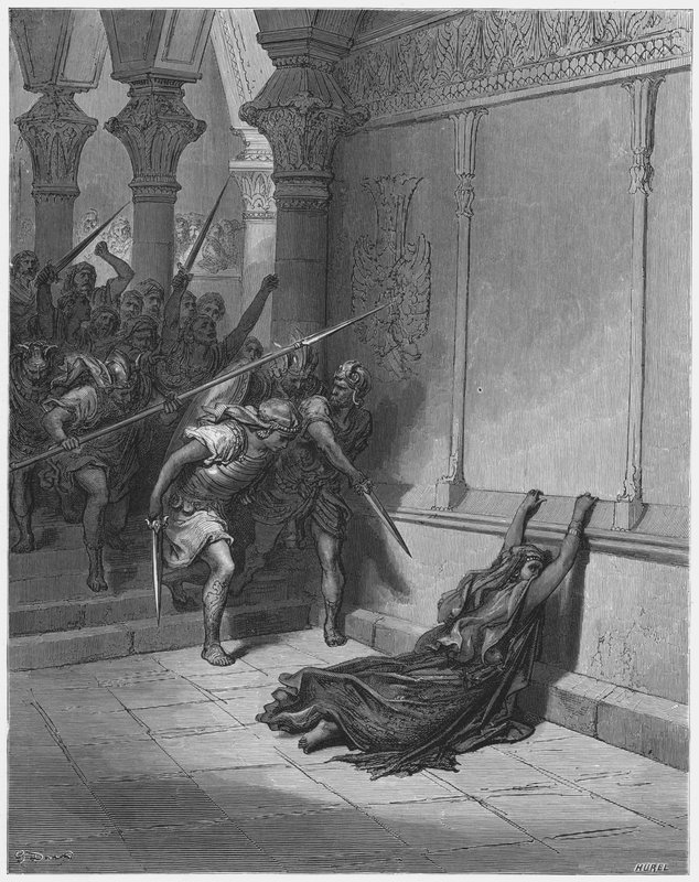 Gustave Dore Bible: Death of Athaliah od Gustave Dore