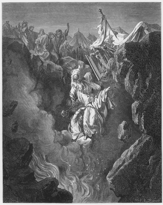 Gustave Dore Bible: Smrt Koraha, Datana a Abirama od Gustave Dore