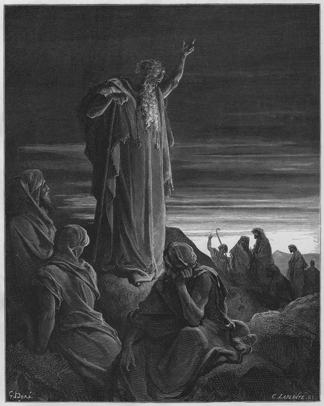 Gustave Dore Bible: Ezekiel prorokuje od Gustave Dore