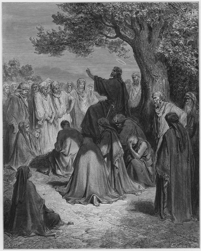 Gustave Dore Bible: Ježíš káže zástupu od Gustave Dore
