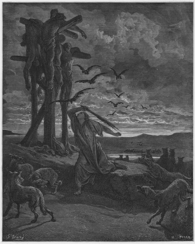 Gustave Dore Bible: Rizpahova laskavost k mrtvým od Gustave Dore