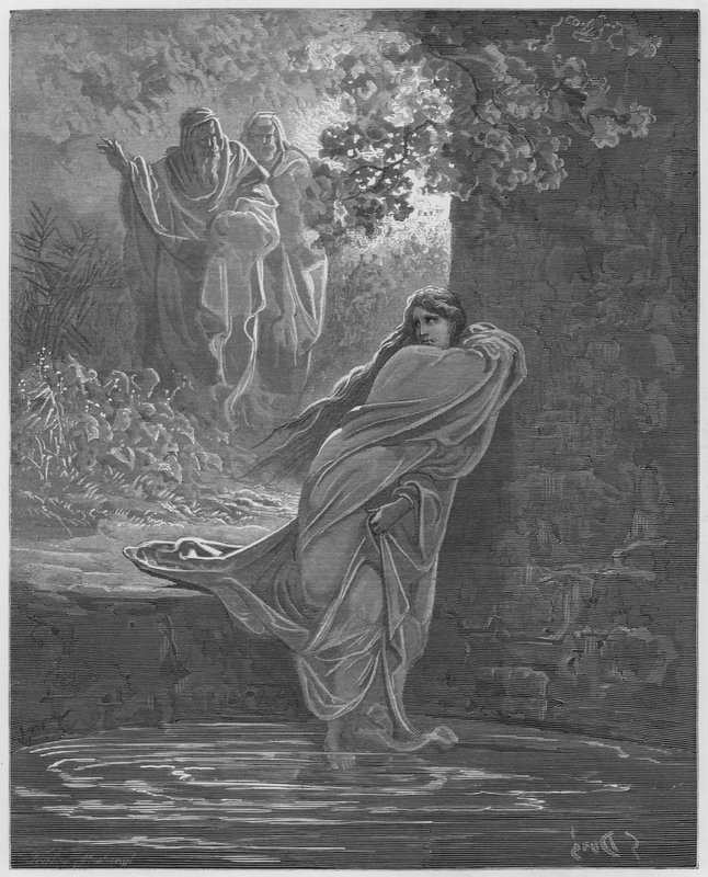 Gustave Dore Bible: Susanna ve vaně od Gustave Dore