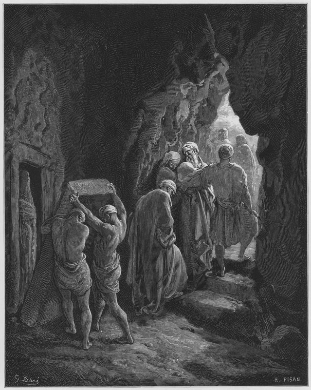 Bible Gustava Doreho: Pohřeb Sáry od Gustave Dore