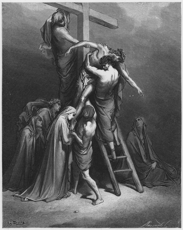 Gustave Dore Bible: Sestup z kříže od Gustave Dore